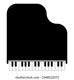 Grand piano icon black color