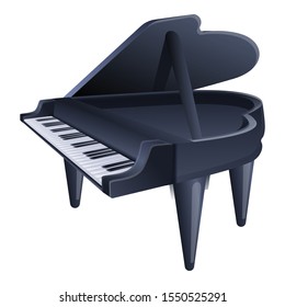Grand piano icon. Cartoon of grand piano vector icon for web design isolated on white background