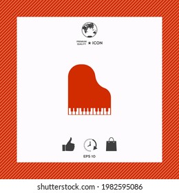Grand piano icon. Elements for your design