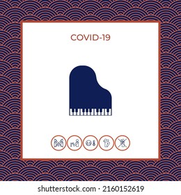 Grand piano icon. Elements for your design