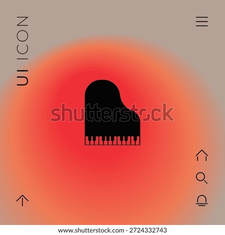 Grand piano icon. Elements for your design