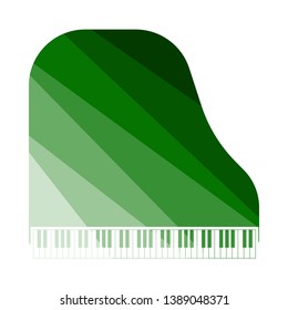 Grand Piano Icon. Flat Color Ladder Design. Vector Illustration.