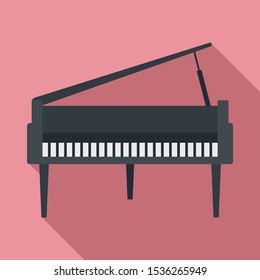Grand piano icon. Flat illustration of grand piano vector icon for web design