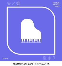 Grand piano icon. Graphic elements for your design