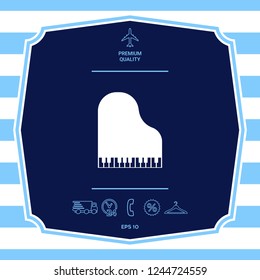 Grand piano icon. Graphic elements for your design
