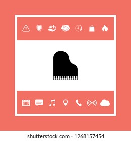 Grand piano icon. Graphic elements for your design