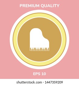 Grand piano icon. Graphic elements for your design