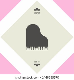 Grand piano icon. Graphic elements for your design
