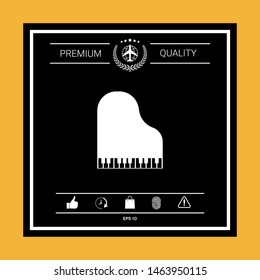 Grand piano icon. Graphic elements for your design