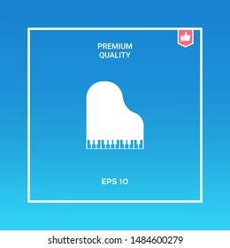 Grand piano icon. Graphic elements for your design