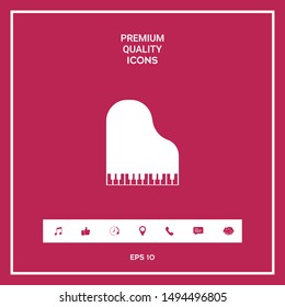 Grand piano icon. Graphic elements for your design