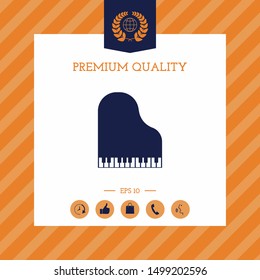 Grand piano icon. Graphic elements for your design