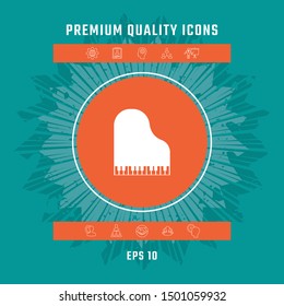 Grand piano icon. Graphic elements for your design
