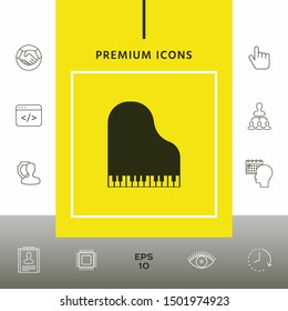 Grand piano icon. Graphic elements for your design