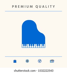 Grand piano icon. Graphic elements for your design