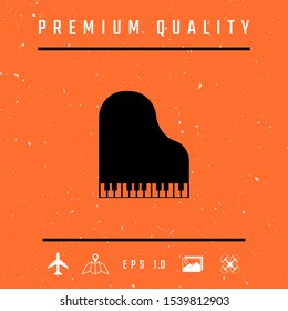 Grand piano icon. Graphic elements for your design