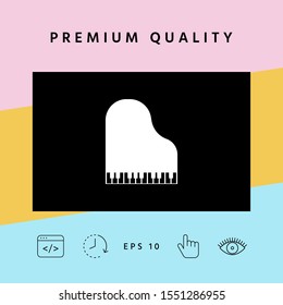 Grand piano icon. Graphic elements for your design