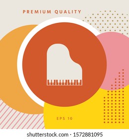 Grand piano icon. Graphic elements for your design