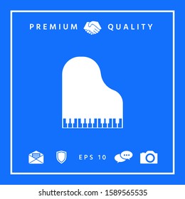 Grand piano icon. Graphic elements for your design