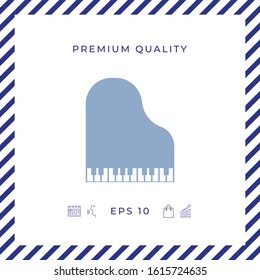 Grand piano icon. Graphic elements for your design