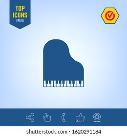 Grand piano icon. Graphic elements for your design