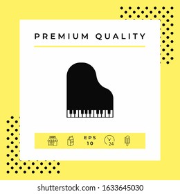 Grand piano icon. Graphic elements for your design