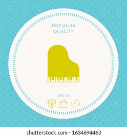 Grand piano icon. Graphic elements for your design