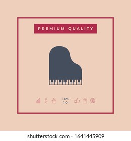 Grand piano icon. Graphic elements for your design