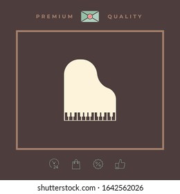 Grand piano icon. Graphic elements for your design