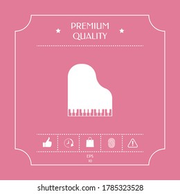 Grand piano icon. Graphic elements for your design