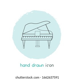 Grand piano icon line element. Vector illustration of grand piano icon line isolated on clean background for your web mobile app logo design.