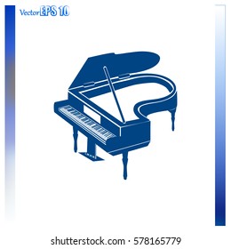 Grand piano icon vector