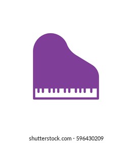 Grand piano icon vector, filled flat sign, solid colorful pictogram isolated on white. Symbol, logo illustration. Pixel perfect