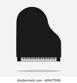 Grand piano icon, vector illustration design.