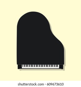 Grand piano icon, vector illustration design.