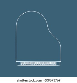 Grand piano icon, vector illustration design.