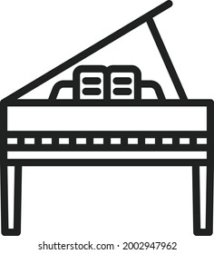 Grand Piano icon vector image. Can also be used for Physical Fitness. Suitable for mobile apps, web apps and print media.