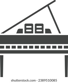 Grand Piano icon vector image. Suitable for mobile application web application and print media.