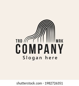 Grand  Piano Key logo design. vector illustration.