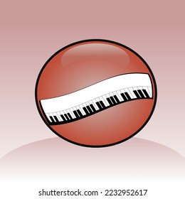 grand piano and piano keys.vector