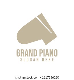 Grand Piano Logo Ideas. Inspiration logo design. Template Vector Illustration. Isolated On White Background