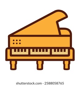 Grand piano music instrument illustration