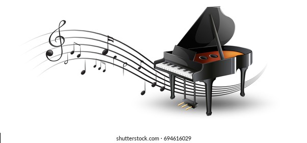 Piano music Images, Stock Photos & Vectors | Shutterstock