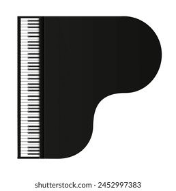 grand piano musical instrument row of black and white keys vector