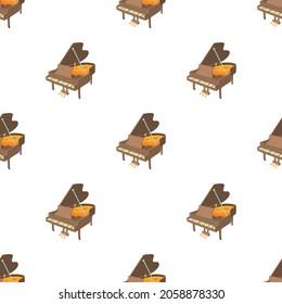 Grand piano pattern seamless background texture repeat wallpaper geometric vector