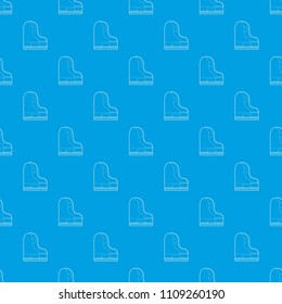 Grand piano pattern vector seamless blue repeat for any use