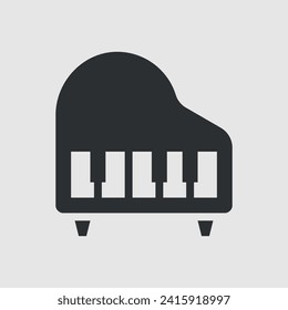 Grand piano. Simple shape vector icon