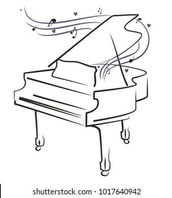 How to draw a grand piano  Step by step Drawing tutorials