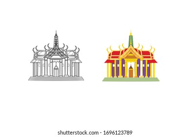 Grand Place Country Icon Vector Design Illustration Bundle