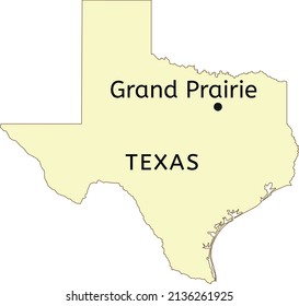 Grand Prairie City Location On Texas Map